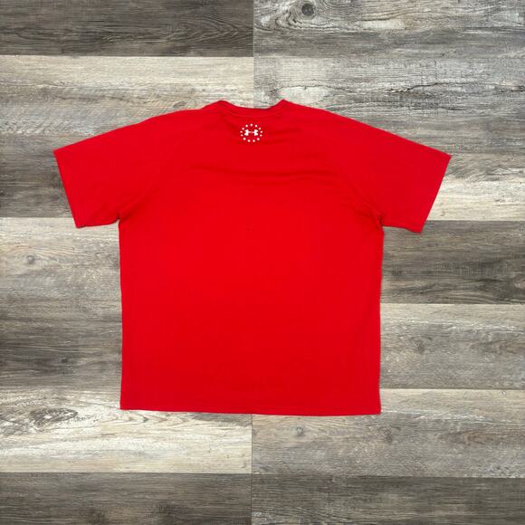 Under Armour Wounded Warrior Project T-Shirt WWP Tech Red Mens L Heat Gear - Picture 3 of 10